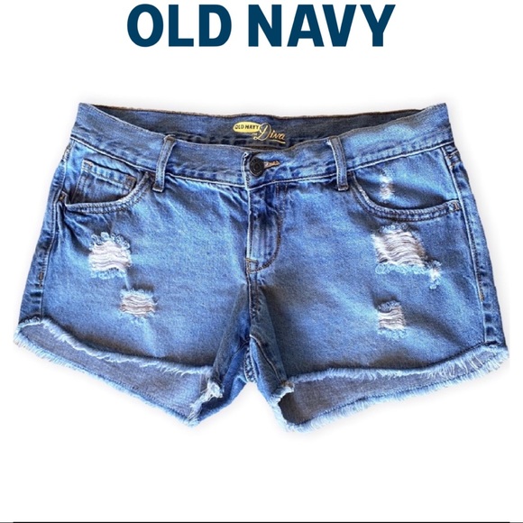 Old Navy Pants - Old Navy | The Diva Distressed Frayed Hem Denim Shorts.